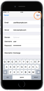iPhone Exchange Setup iPhone Exchange Setup - step 6